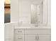 Bathroom features a modern vanity with white countertop and cabinetry at 3598 E Alexander Dr, San Tan Valley, AZ 85143