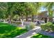 View of the building's exterior, showcasing the well-maintained landscaping at 7601 E 2Nd St # 20, Scottsdale, AZ 85251