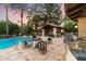 Stunning pool with bar and barbecue area, perfect for outdoor entertaining and relaxation at 8306 N Merion Way, Paradise Valley, AZ 85253