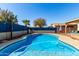 This beautiful private pool has clear blue water and a relaxing atmosphere at 36579 W Barcelona Ln, Maricopa, AZ 85138