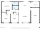 House floor plan layout with dimensions, including kitchen, bedrooms, bathrooms, and living areas at 455 E Garfield St, Tempe, AZ 85288