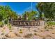 Attractive Bella Vita community entrance sign with desert landscaping at 5995 N 78Th St # 1063, Scottsdale, AZ 85250