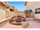 Backyard pond feature is a lovely addition to the patio and yard at 1150 E Liberty Shores Dr, Gilbert, AZ 85234