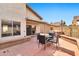 Spacious patio area features a built in BBQ and plenty of seating for relaxing and entertaining at 1150 E Liberty Shores Dr, Gilbert, AZ 85234