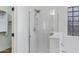 Bright walk-in shower featuring glass surround and chrome fixtures at 1358 E Angie St, Casa Grande, AZ 85122