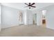 Large main bedroom with an entrance to the bathroom and a sliding door to the exterior at 1358 E Angie St, Casa Grande, AZ 85122