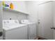 Functional laundry room with side-by-side washer and dryer at 2910 W Allens Peak Dr, San Tan Valley, AZ 85144