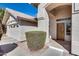 Close up of the front of the house and wooden door at 3702 W Megan St, Chandler, AZ 85226