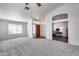 Spacious living room with new carpet and vaulted ceiling at 3702 W Megan St, Chandler, AZ 85226