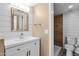 Contemporary bathroom with a chic vanity, ample storage, and modern finishes at 623 W Guadalupe Rd # 131, Mesa, AZ 85210