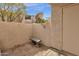 Charming private patio, complete with satellite dish, perfect for outdoor enjoyment and relaxation at 623 W Guadalupe Rd # 131, Mesa, AZ 85210