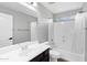 Clean bathroom with vanity, toilet, and shower-tub combination at 647 E Palomino Way, San Tan Valley, AZ 85143
