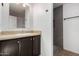 Bathroom featuring stylish vanity, modern fixtures, and walk-in shower at 806 W Summerside Rd, Phoenix, AZ 85041