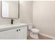 Powder room featuring modern fixtures and lighting at 19496 E Erik Ct, Florence, AZ 85132