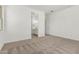 Bedroom with carpeted floor and view into the bathroom vanity at 20624 S 216Th Pl, Queen Creek, AZ 85142