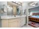 Inviting bathroom with a lovely vanity and a view into the bedroom at 15830 E Eagle Crest Rd, Fountain Hills, AZ 85268