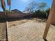 Paver stone patio and potential for backyard landscape at 1771 E Erie St, Gilbert, AZ 85295