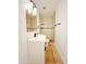 Bright bathroom featuring modern vanity and walk-in shower with decorative tile accents at 2737 W Alice Ave, Phoenix, AZ 85051