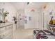 Bright bedroom featuring neutral walls, carpet, closet, and whimsical decorations at 2744 E Donato Dr, Gilbert, AZ 85298