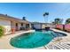 Backyard pool featuring a well-maintained pool with patio furniture and a covered outdoor dining area at 3326 N 82Nd Pl, Scottsdale, AZ 85251