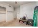 An unfurnished bedroom with an open closet, allowing for customizable storage options at 607 W Palo Verde St, Gilbert, AZ 85233