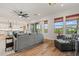 Spacious living room with windows and sliding glass doors that brighten the space at 11241 N Blakely St, Surprise, AZ 85388