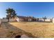 Spacious backyard featuring a grassy lawn, mature trees, and a large concrete patio at 14251 N 182Nd Ave, Surprise, AZ 85388