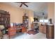 Spacious office featuring built-in shelving and desk at 19973 N Monte Ln, Maricopa, AZ 85138