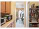 Well-organized pantry with countertop and extensive shelving and storage at 19973 N Monte Ln, Maricopa, AZ 85138