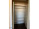 Hall linen closet offering ample shelving for organized storage, with wood-look floors at 25532 W Williams W St, Buckeye, AZ 85326