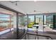 Dining room with expansive windows offers stunning city vistas from the countertop at 4808 N 24Th St # 908, Phoenix, AZ 85016