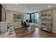 Home office features modern decor, and sliding glass doors at 5935 N Echo Canyon Ln, Phoenix, AZ 85018