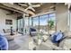 Cozy living room with large windows offering stunning city and mountain views at 1 E Lexington Ave # 503, Phoenix, AZ 85012