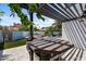 Inviting outdoor kitchen includes a stainless steel grill and a charming view of the pool and well manicured backyard at 1233 E Azure Sea Ln, Gilbert, AZ 85234