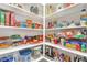 Well-stocked pantry with organized shelving, providing ample storage space for groceries and household essentials at 1356 E Penedes Ct, Gilbert, AZ 85298