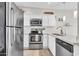 Well-equipped kitchen featuring stainless steel appliances and white cabinetry at 1600 N Saba St # 224, Chandler, AZ 85225