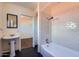 Bathroom with subway tile and showerhead with soaking tub at 2209 N 8Th St, Phoenix, AZ 85006