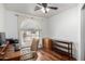 Functional home office featuring a desk, drawers, and chair, with a window view at 2251 E Remington Pl, Chandler, AZ 85286