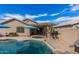 Backyard pool and spa area with an outdoor kitchen for entertaining guests at 2263 E Mariposa Grande --, Phoenix, AZ 85024