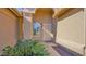 Exterior shot of the front entryway with desert landscaping at 25822 S Eastlake Dr, Sun Lakes, AZ 85248