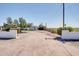 Long private driveway leading to the house, surrounded by lush landscaping at 350 N 9Th St, Coolidge, AZ 85128