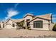 Charming single-Gathering home featuring a well-manicured front yard and an attached two-car garage at 3602 W Barcelona Dr, Chandler, AZ 85226