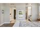 Bathroom with a soaking tub, a decorative mirror reflecting the pool, and a view into the shower area at 5421 E Juniper Canyon Dr, Cave Creek, AZ 85331