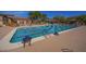 Beautiful shot of a community lap pool perfect for exercise and relaxation at 7703 E Sayan St, Mesa, AZ 85207