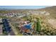 Overhead shot of the community pool, clubhouse, and landscaping at 9831 S 11Th St, Phoenix, AZ 85042