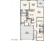 Detailed floor plan showcasing the layout of the house, including bedrooms, kitchen, garage and living areas at 1463 E Peggy Dr, Casa Grande, AZ 85122