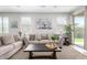 Living room with a neutral color scheme, large windows, and access to the outdoors at 17588 W Maricopa St, Goodyear, AZ 85338