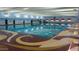 Indoor swimming pool with swimming lanes and deck area at 21402 N 158Th Dr, Sun City West, AZ 85375