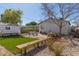 Private backyard with a well-manicured artificial lawn, bench, and garden at 2219 N 13Th St, Phoenix, AZ 85006