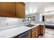 This kitchen features stainless steel appliances, wood cabinets, and lots of counter space at 2716 N Kristen --, Mesa, AZ 85213